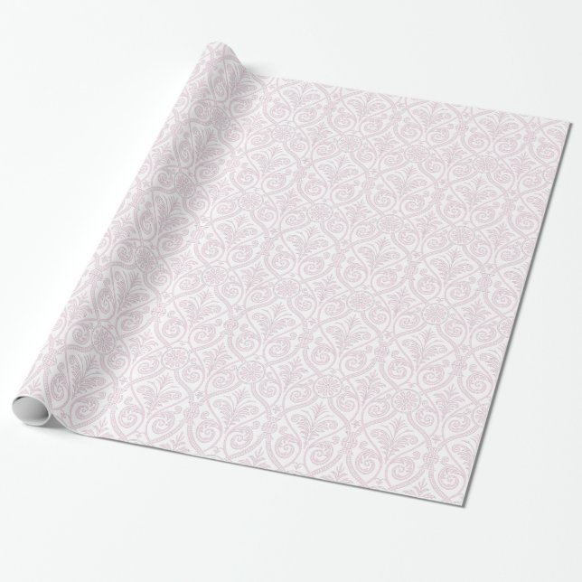 Rosa & vit skugga presentpapper (Utrullad)