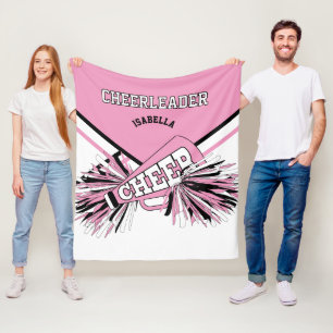 Rosa, Vit & Svart - För en Cheerleader Fleecefilt