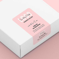 Rosa & vit tack för paketering av Logotyp för inkö