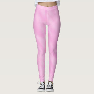 Rosa Vit vattenfärg Tvättar färgämnen Leggings