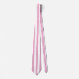 Rosa vit vertikal randig mönsterdesign slips