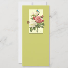 Rosa Vit Vintage Botaniskt Ro