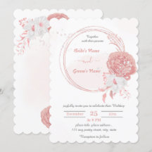 rosa & vita blommor botanisk krans bröllop