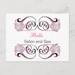 rosa, vita Chic - tackkort Vykort