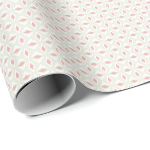 Rosa Vita diamanter på Pappra Cream Wrapping Presentpapper