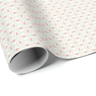  Rosa Vita diamanter på Pappra Cream Wrapping Presentpapper