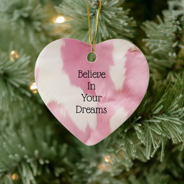  Rosa Vita Guld Cowhide Animal Julgransprydnad Keramik (Träd)