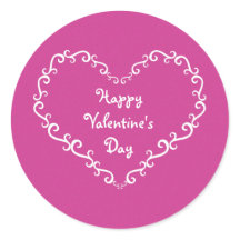 Rosa & Vita Ornamentala Hjärtan Alla Hjärtans Dag-