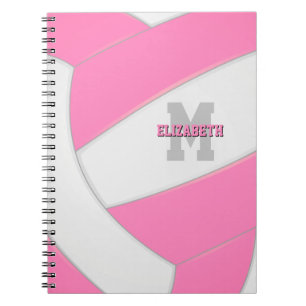 rosa, vita personliger, volleyball anteckningsbok
