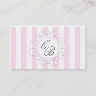 Rosa & Vita Ränder Chic Boutique Affärs Kort
