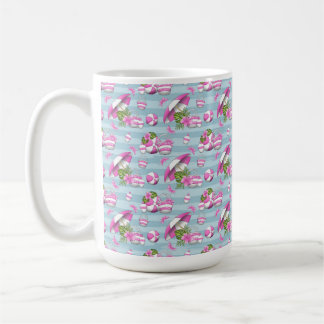 ROSA & VITA STRANDPARASOLL BOLLAR VÄSKOR BLOMMOR KAFFEMUGG