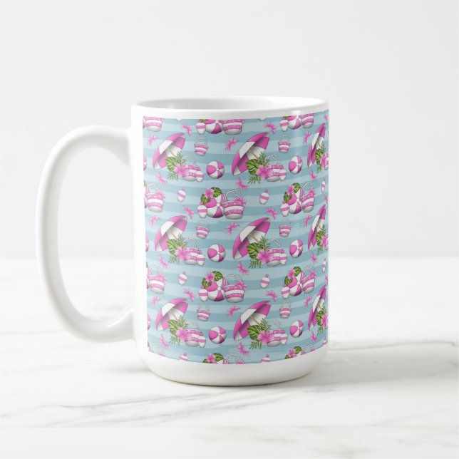 ROSA & VITA STRANDPARASOLL BOLLAR VÄSKOR BLOMMOR KAFFEMUGG (Vänster)