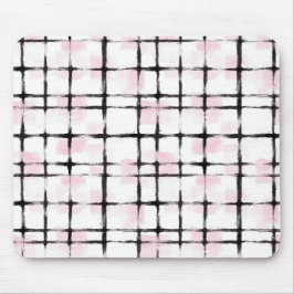 Rosa Vita Svarta Ränder Musmatta