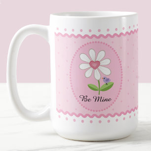 Rosa vita tusenskönor Var Mina Alla Hjärtans Dag Kaffemugg