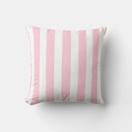 Rosa & Vita Vertikala Ränder Shabby Chic Rand Kudde
