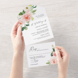  Rosa Vitboken Blommigt Bröllop
