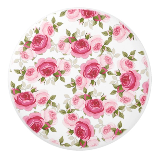 Rosa Vitmiskt Ro Rustic Blommigt Shabby chic Knopp (Framsidan)