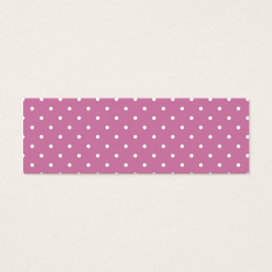 Rosa vitpolka dots litet visitkort
