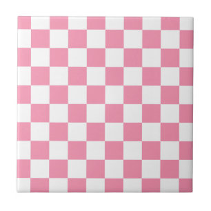 Rosa vitschackbrädemönster kakelplatta