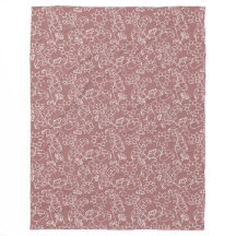  Rosa Vitsisk Blommigt Sherpa Blanket