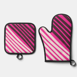 Rosa, vitt och svart rand