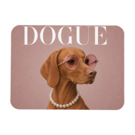 Rosa Vizsla Hund Covergirl Magnet