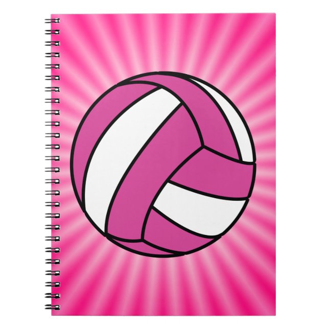 Rosa Volleyball Anteckningsbok (Framsidan)