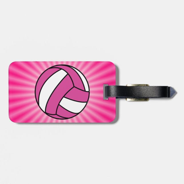 Rosa Volleyball Bagagebricka (Baksida Vågrät)