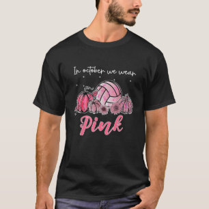 Rosa Volleyball Breast Cancer Awareness Månad för T Shirt