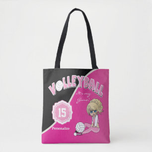 Rosa Volleyball Diva Girl Tygkasse