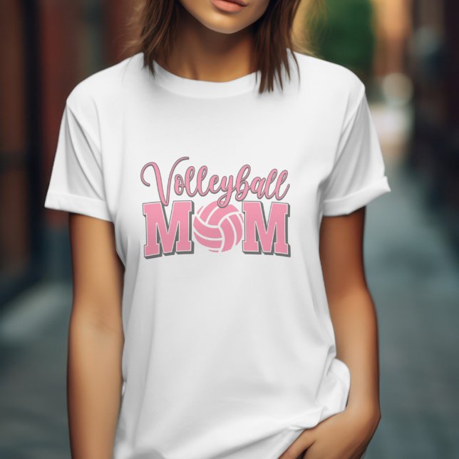 Rosa Volleyball Mamma T Shirt (Skapare uppladdad)