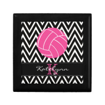 Rosa Volleyball Monogram Chevron-Smyckeskrin