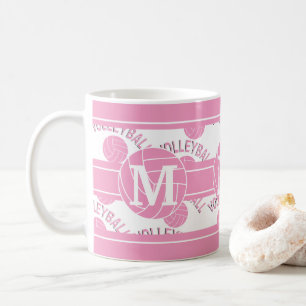 Rosa Volleyball - Monogram Kaffemugg