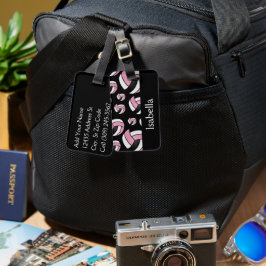 Rosa Volleyball Sport Mönster Bagagebricka