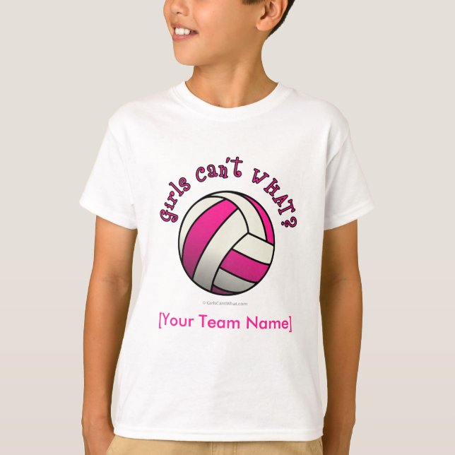 Rosa Volleyball T Shirt (Framsida)