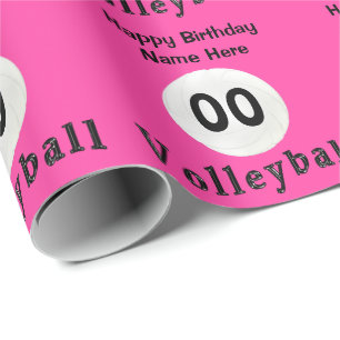 Rosa volleyboll för PERSONLIG som slår in papper Presentpapper