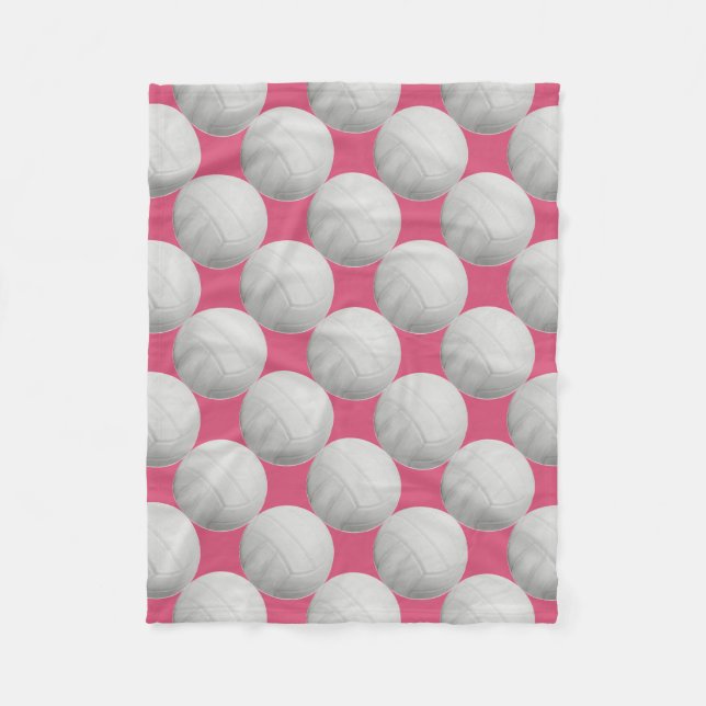 Rosa volleybollullfilt fleecefilt (Framsidan)
