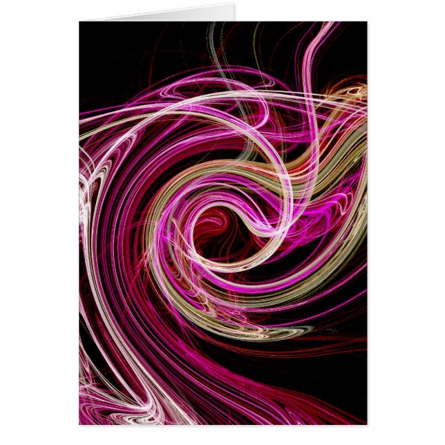 Rosa Vortex Hälsningskort (Framsidan)