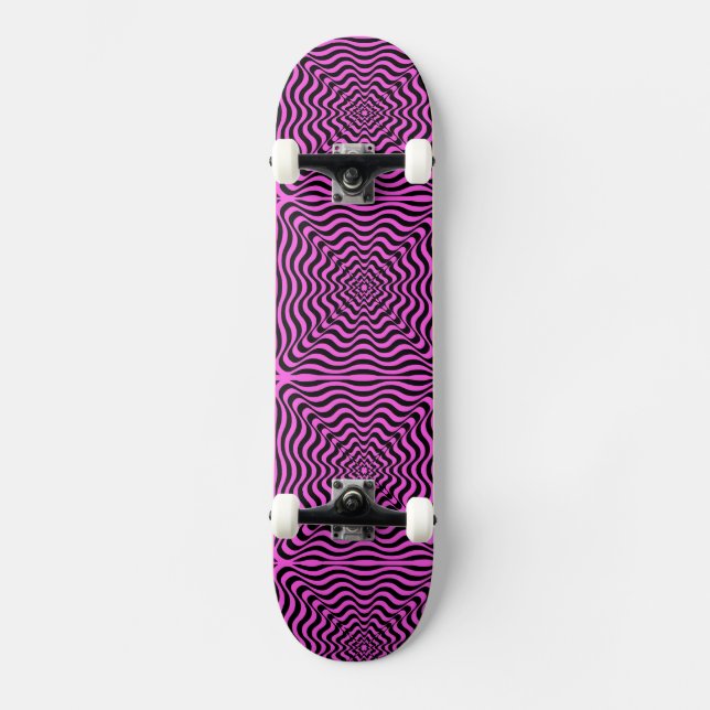 Rosa Vortex Mini Skateboard Bräda 18,5 Cm (Framsida)
