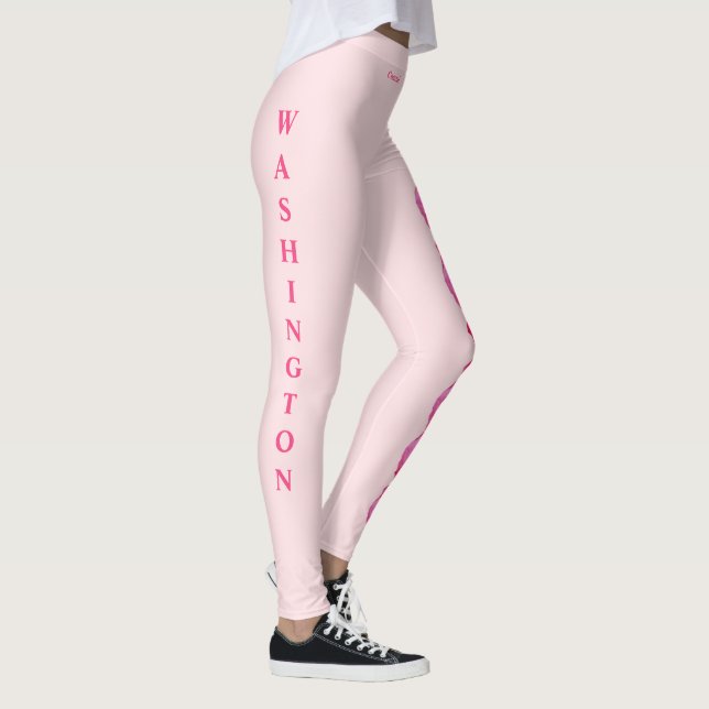 Rosa Washington State Rhododendron Flower Leggings (Höger)