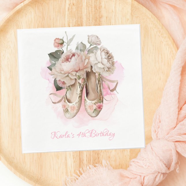 Rosa Watercolor, Ballerina Dancer Pappersservett (Skapare uppladdad)