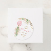 Rosa Watercolor Balloon Baby Shower Pop it