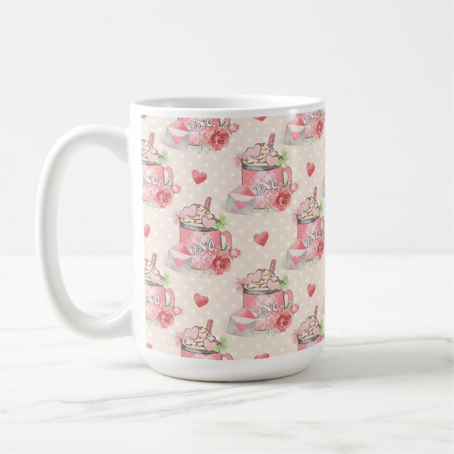 ROSA WATERCOLOR BE MY VALENTINE MUGG (Vänster)