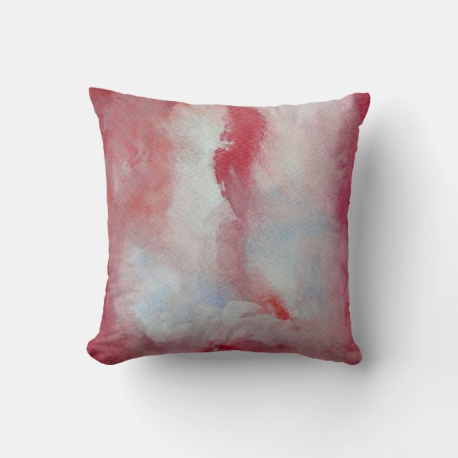 Rosa Watercolor Beauty Throw Cushion Kudde (Framsida)
