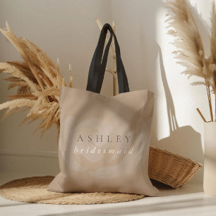 Rosa Watercolor Blommigt Bridesmaid Tygkasse