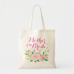 Rosa Watercolor Blommigt "Budens mamma" Tygkasse