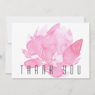 Rosa Watercolor Blommigt Funeral Tack Kort
