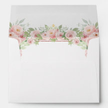 Rosa Watercolor Blommigt Glitter Quinceanera
