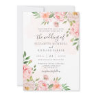 Rosa Watercolor Blommigt Peony Bröllop