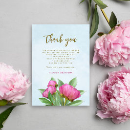 Rosa Watercolor Blommigt Tack